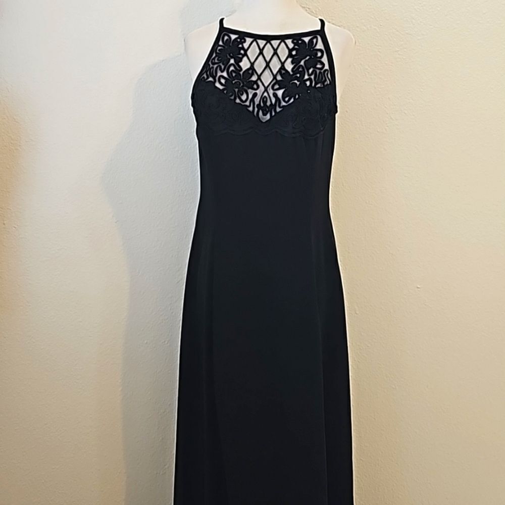 McClintock Floor length black dress size 8